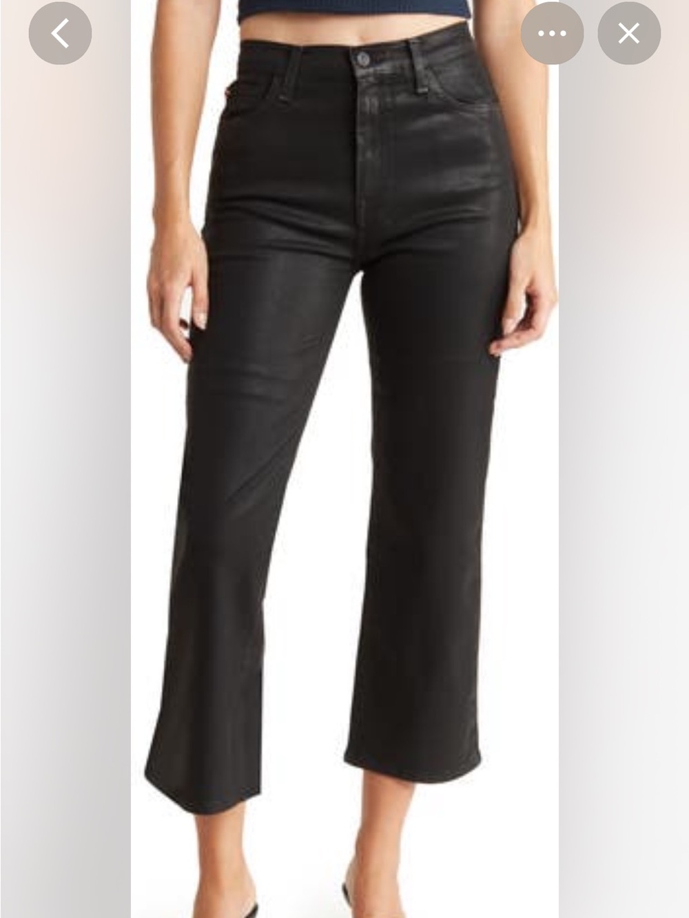 HUDSON Noa high rise Black Coated Jeans